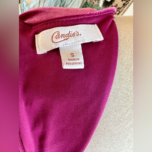 Candies Magenta Pink Velvet Romper - Picture 8 of 12